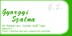 gyorgyi szalma business card